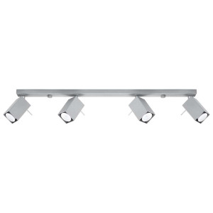 Deckenleuchte, Grau, Bewegliche Spots, L 80 cm