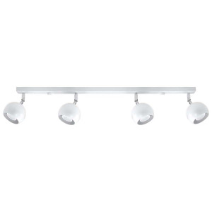 Deckenleuchte, Verstellbare Spots, Weiß, L 80 cm