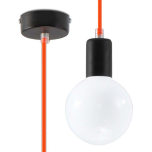 Pendelleuchte, Orange, Stahl, Hängend, H 100 cm