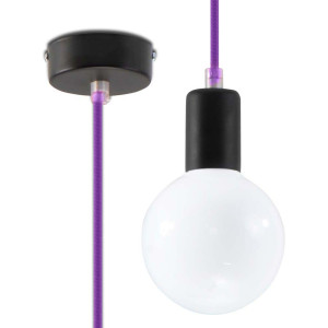 Pendelleuchte, Hängend, violett, Stahl, H 100 cm