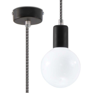 Pendelleuchte, Schwarz, Weiß, Hängend, H 100 cm