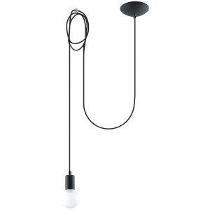 Pendelleuchte, Stahl, Schwarz, Hängend, H 300 cm