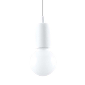 Pendelleuchte, Weiß, PVC, 1-flammig, H 90 cm