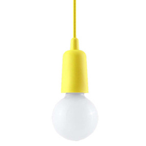 Pendelleuchte, Gelb, H 90 cm, 1-flammig, PVC