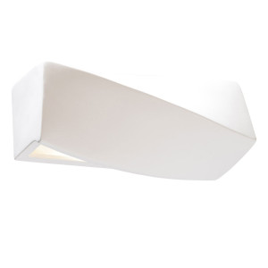 Wandleuchte, Keramik weiß, bemalbar L 30 cm
