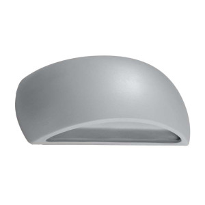 Wandleuchte, Glas, UP DOWN, Keramik, Grau