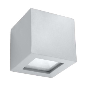 Wandleuchte, Glas, Keramik, Grau, UP DOWN