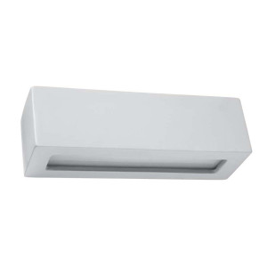 Wandleuchte, Glas, Keramik, Grau