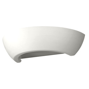 Wandleuchte, UP & Down Keramik, weiß, L 34 cm