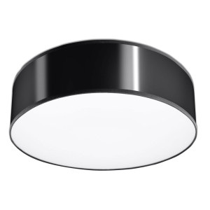 Deckenleuchte, schwarz, Stahl PVC, rund, 35 cm