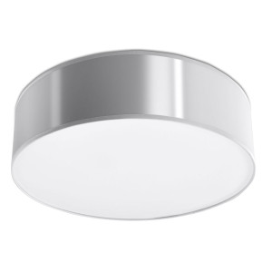 Deckenleuchte, Grau, rund, PVC Stahl, H 12 cm