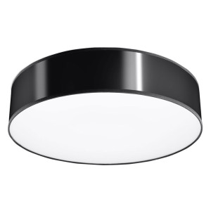 Deckenleuchte, rund, schwarz, Stahl PVC, 45 cm