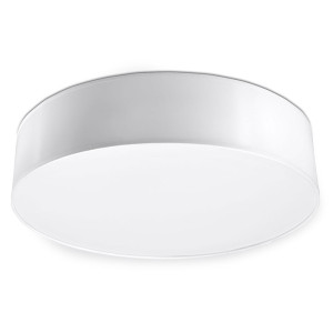 Deckenleuchte, rund, weiß, Stahl PVC, 45 cm