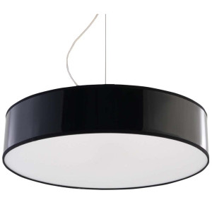 Pendelleuchte, Schwarz, PVC, H 80 cm