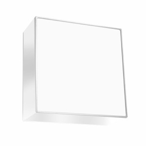 Wandleuchte, PVC, weiß, quadratisch, L 25 cm