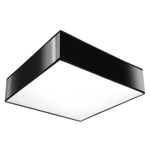 Deckenleuchte, PVC, Stahl, schwarz, quadratisch, L 35 cm