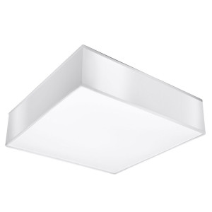 Deckenleuchte, PVC, Stahl, weiß, quadratisch, L 35 cm