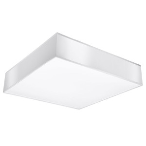 Deckenleuchte, PVC, Stahl, weiß, quadratisch, L 45 cm
