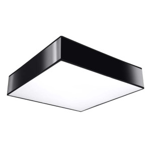 Deckenleuchte, Stahl, PVC, Schwarz, H 11 cm