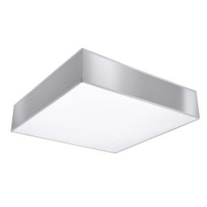 Deckenleuchte, Grau, Stahl, PVC, H 11 cm