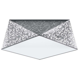 Deckenleuchte, PVC, Stahl, Silber