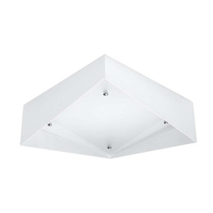 LED Deckenleuchte, Weiß, Glas, mit Leuchtmittel