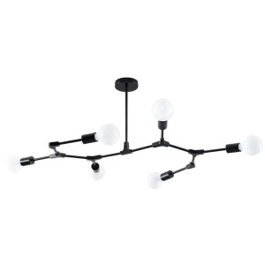 Pendelleuchte, Schwarz, Stahl, L 100 cm