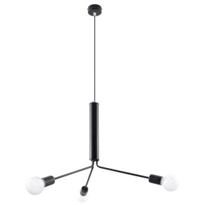 Pendelleuchte, Stahl, Schwarz, Retro, H 85 cm