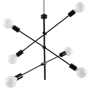 Pendelleuchte, Schwarz, Stahl, 50 cm
