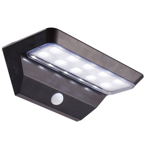 LED Solarleuchte, Down, Bewegungsmelder, schwarz, H 9 cm