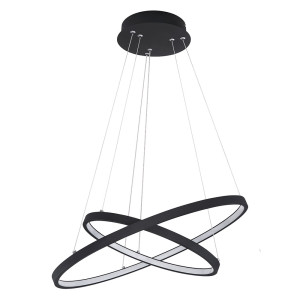 LED Hängeleuchte, DIMMER, schwarz-matt, H 120 cm