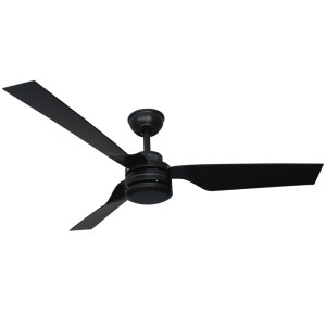 Deckenventilator, schwarz, Timer, Fernbedienung, 132 cm
