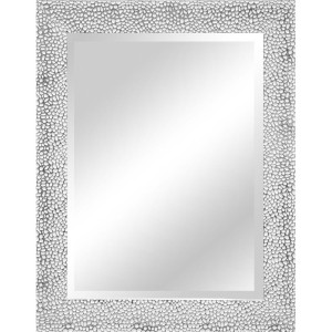Rahmenspiegel, Facette, Silber, inkl. Aufhänger, 55x70x2 cm