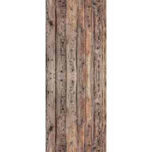 Glasgarderobe, 5 Haken, Motiv-Holz, Glas, 50x125x3 cm