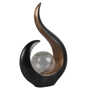 LED Solarleuchte, Flamme, Feuer-Effekt, anthrazit, H 33 cm