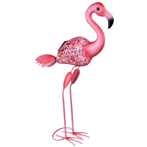 LED Solarleuchte, Vogel, pink, Höhe 74 cm
