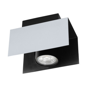 LED Deckenleuchte, schwarz-weiß, H 11,5 cm