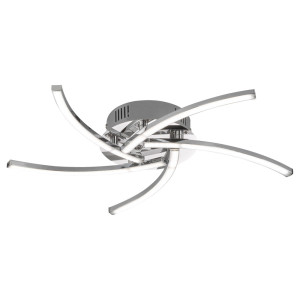 LED Deckenleuchte, chrom-weiß, verstellbar, 45 cm