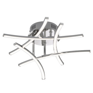LED Deckenleuchte, chrom-weiß, verstellbar, 46 cm
