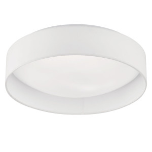 LED Deckenleuchte, Metall, Stoff, weiß, rund, 37 cm
