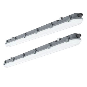 2x LED Wannenleuchte, 2160 Lumen, neutralweiß, L 60 cm