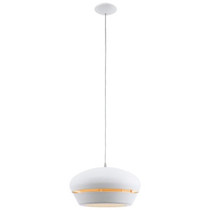 Smart LED Pendelleuchte, Stahl weiß, rund 39,5 cm