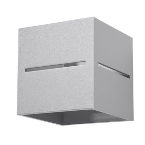 LED Wandleuchte, UP & Down, ALU, grau, L 10 cm
