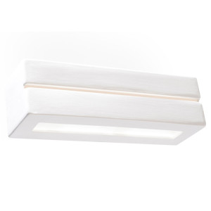 LED Wandleuchte, UP & Down Keramik, weiß, L 32 cm