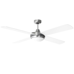 LED Deckenventilator, Fernbedienung, Glas opal, MDF