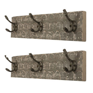 Wandgarderobe, Holz, Kachel Design, L 39 cm