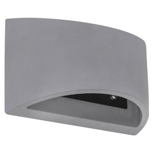 LED Wandleuchte, UP & DOWN, Beton, grau, H 12 cm