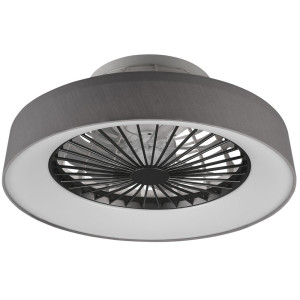 LED Deckenventilator, grau, CCT, Fernbedienung, 47 cm