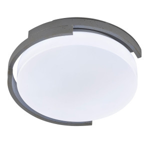 LED Deckenleuchte, grau weiß, Metall, Kunststoff, 30 cm