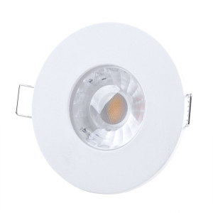 LED Einbauleuchte, weiß, IP44, rund, D 8 cm